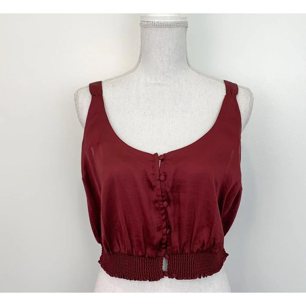 NWT Free People You Honey Pomegranate Tank Top L